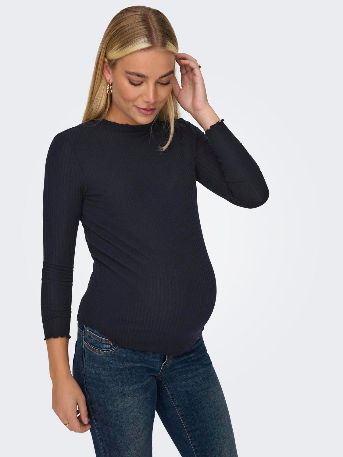 ONLY Mama high neck Top -Night Sky - 15249581