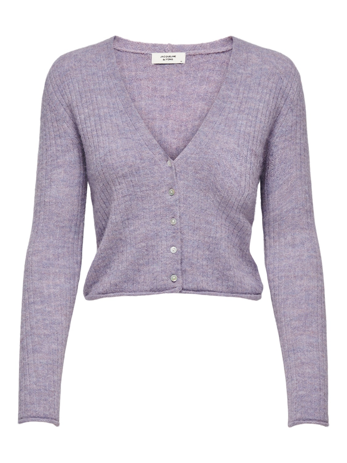 ONLY Solid Colored Knitted Cardigan -Lavender Gray - 15249700