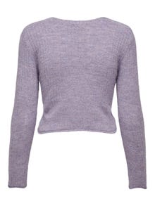 ONLY Effen gekleurd Gebreid Vest -Lavender Gray - 15249700