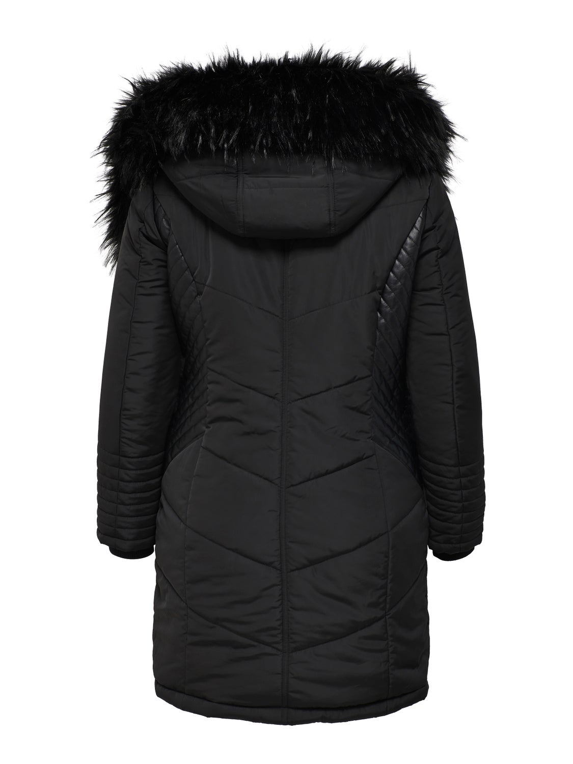 Only linette fur outlet hood coat black