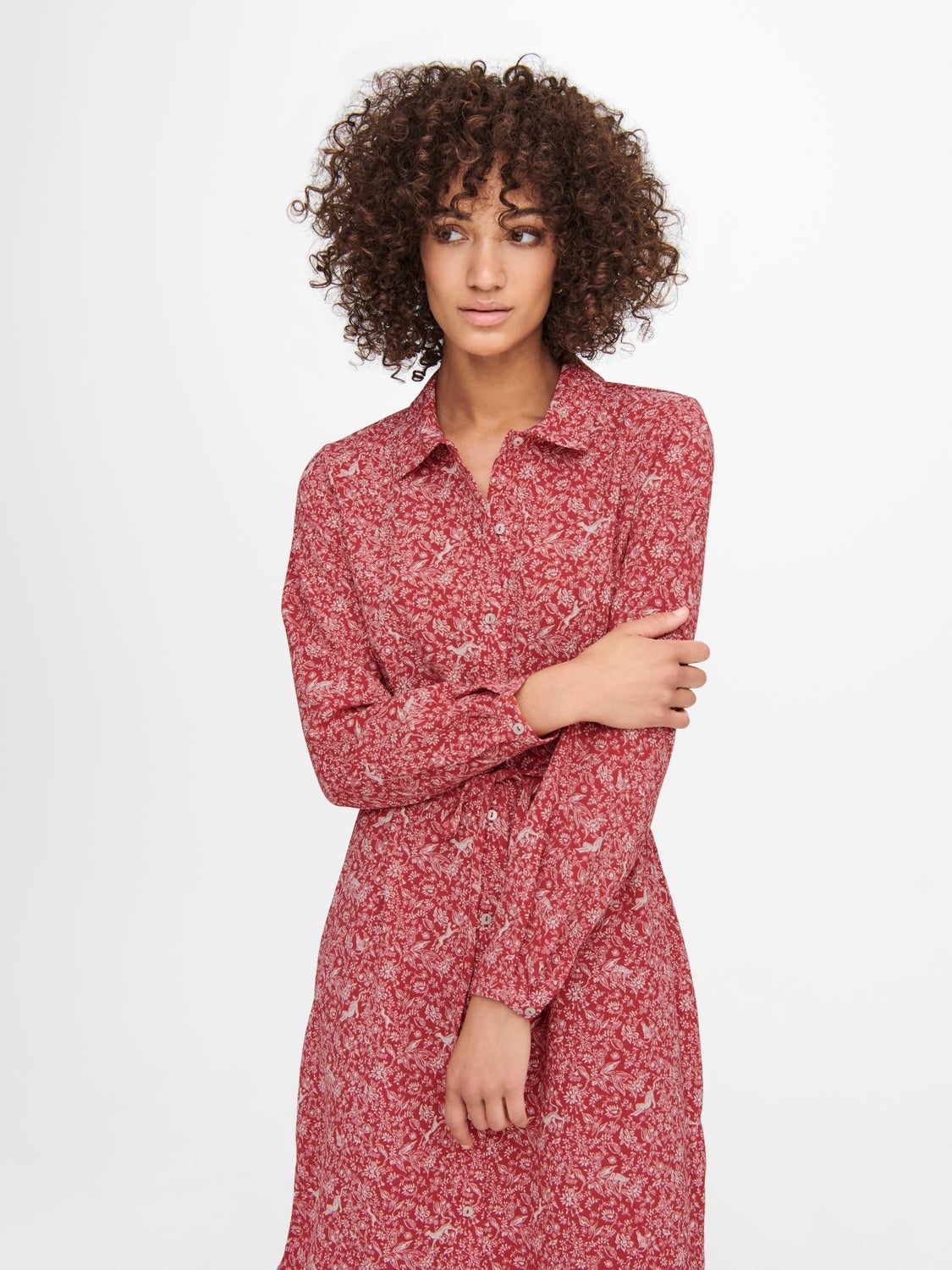 Oasis red animal shirt dress hotsell