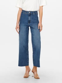ONLY ONLSylvie large jean taille haute -Medium Blue Denim - 15249868