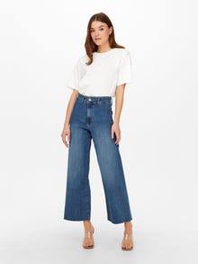 ONLY ONLSylvie wide high-waist jeans -Medium Blue Denim - 15249868