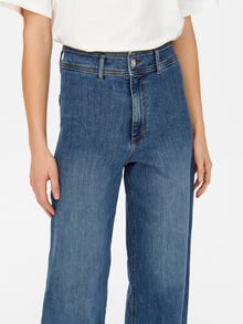 ONLY ONLSYLVIE High Waist WIDE Jeans -Medium Blue Denim - 15249868