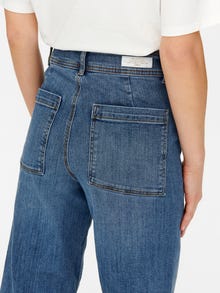 ONLY Modelo ONLSylvie ancho Jeans de talle alto -Medium Blue Denim - 15249868