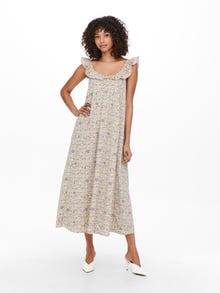 ONLY Regular Fit V-Neck Long dress -Peyote - 15250011