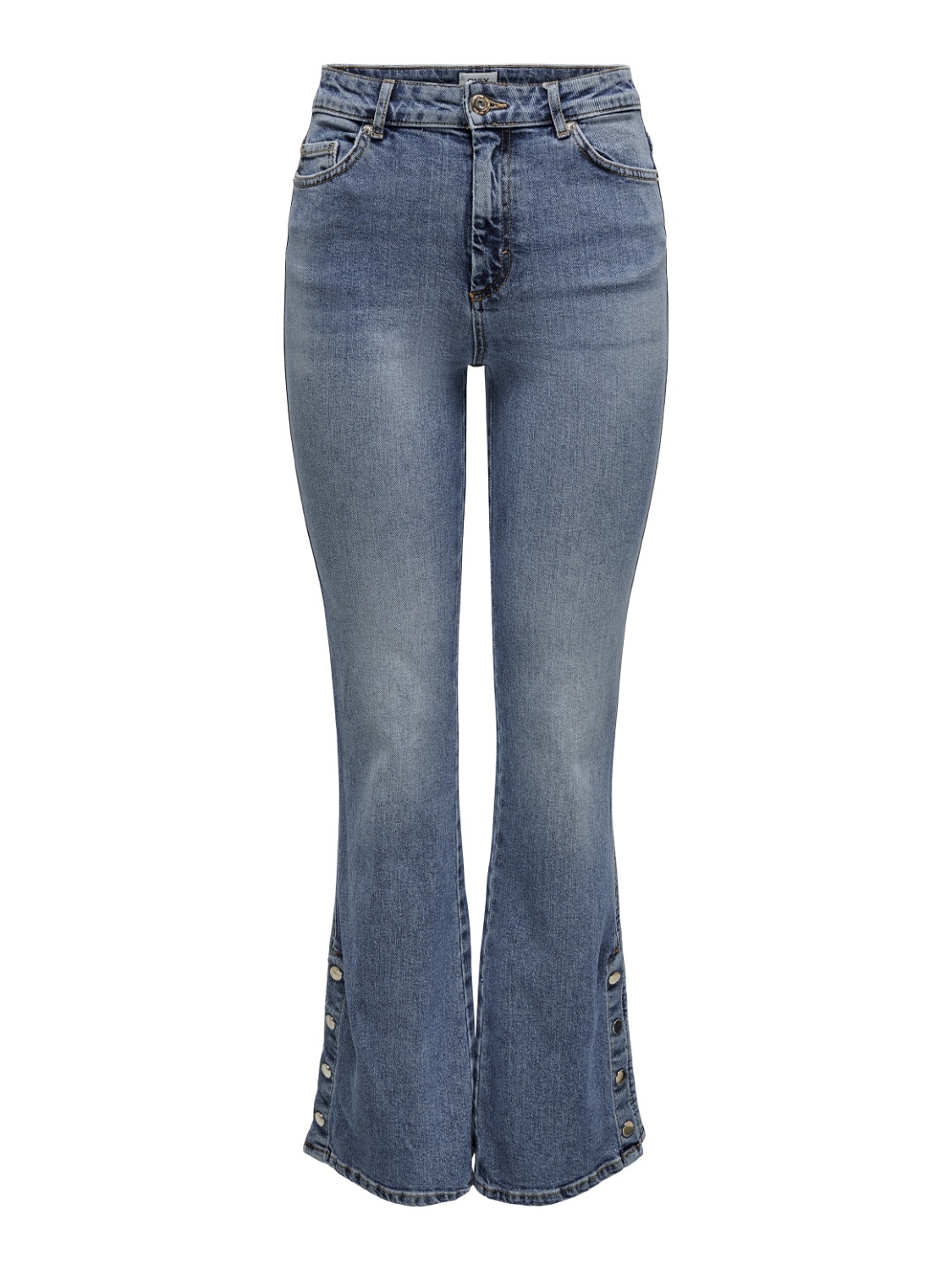 ONLY ONLHailey Life High Waist Slit Flared Jeans -Light Blue Denim - 15250035
