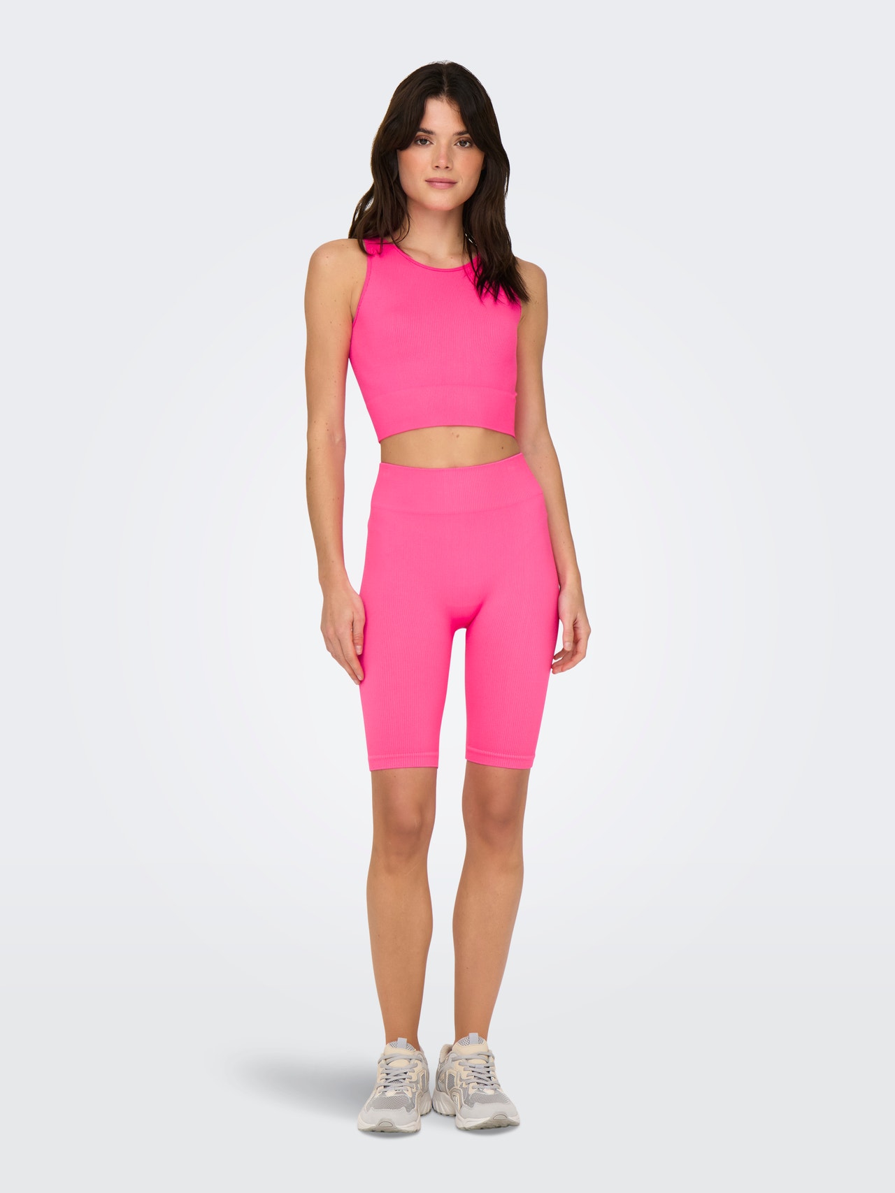 ONLY Naadloze Sporttop -Pink Glo - 15250051