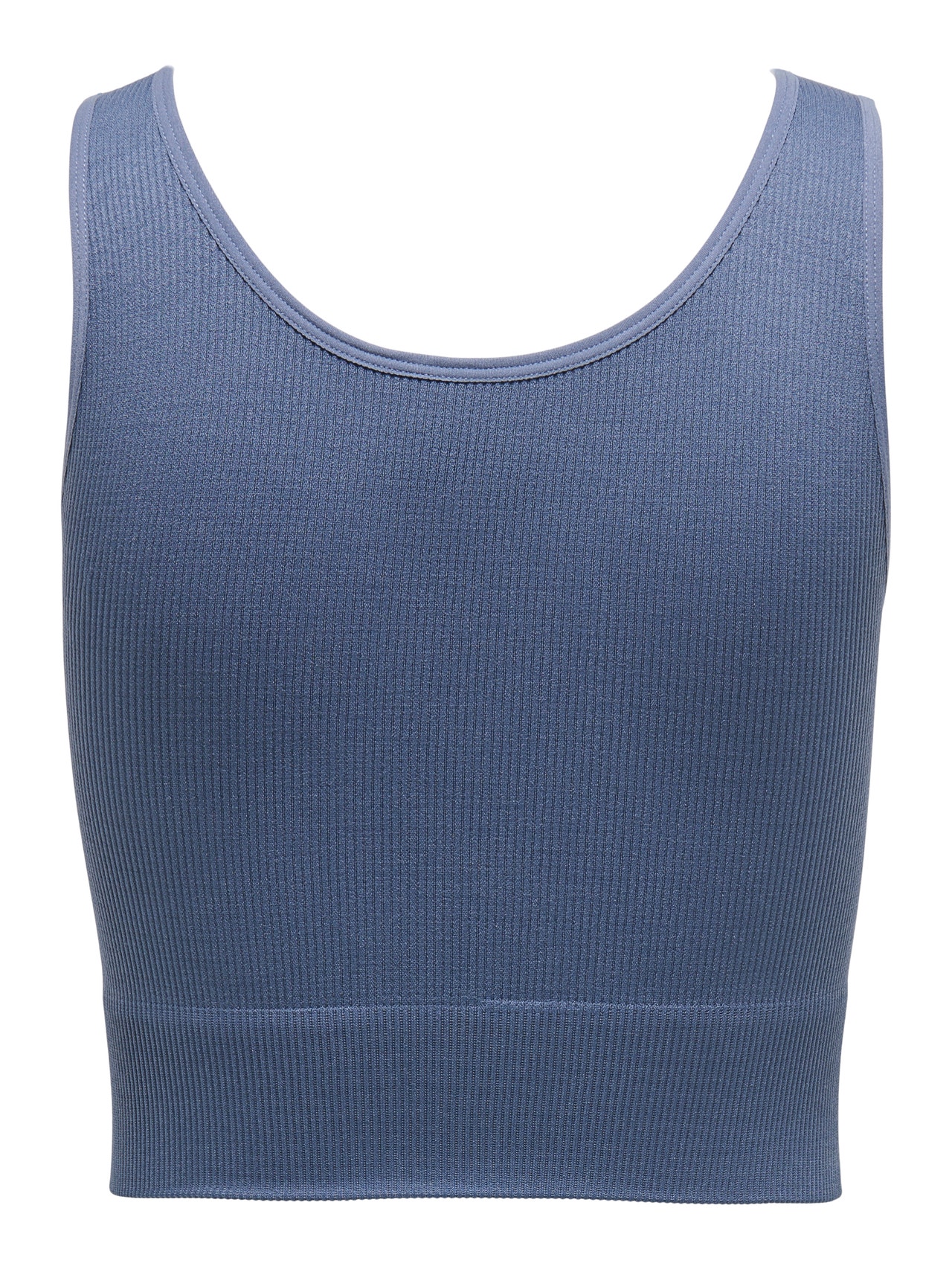 ONLY Seamless Cropped Training Top -Vintage Indigo - 15250051