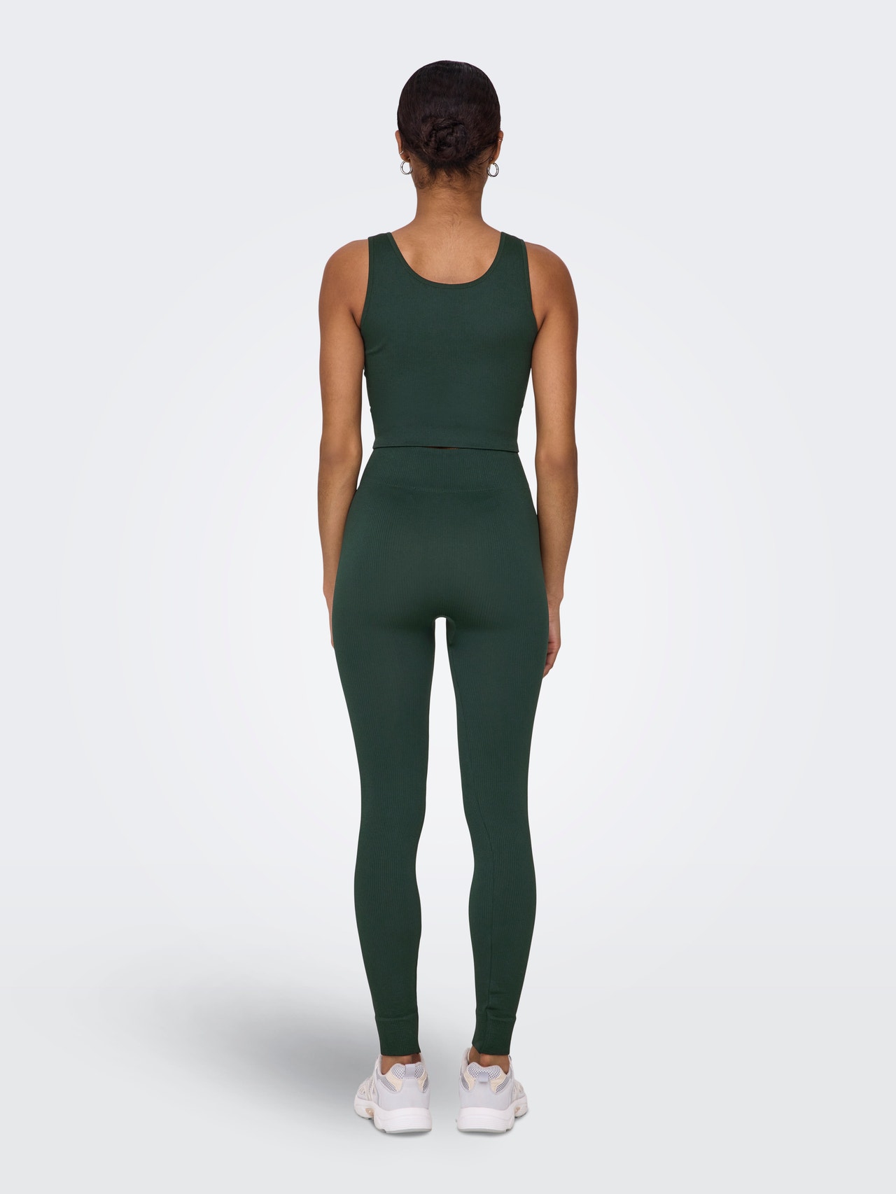 ONLY Seamless Cropped Training Top -Scarab - 15250051