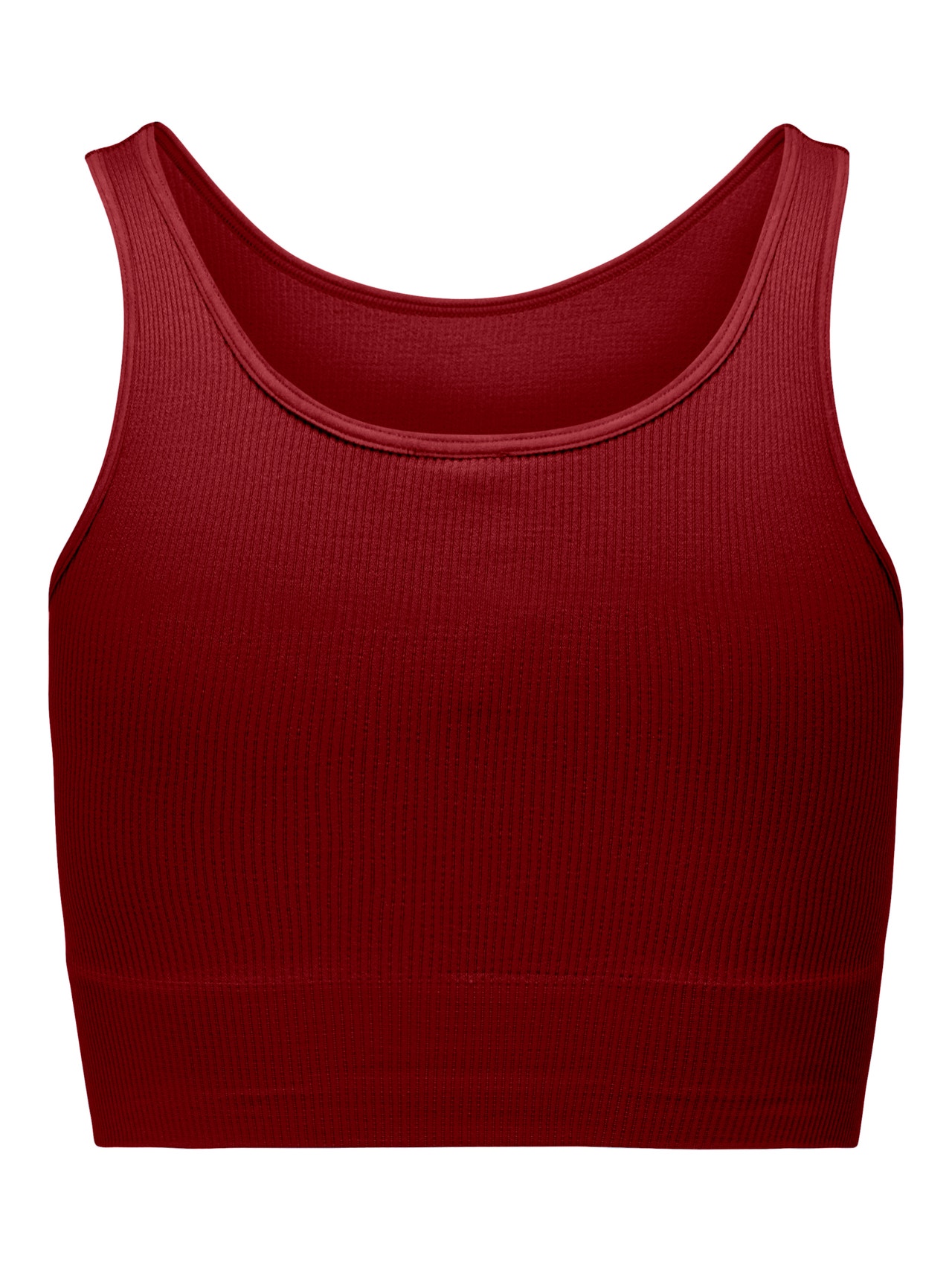 ONLY Seamless Cropped Training Top -Sun-Dried Tomato - 15250051