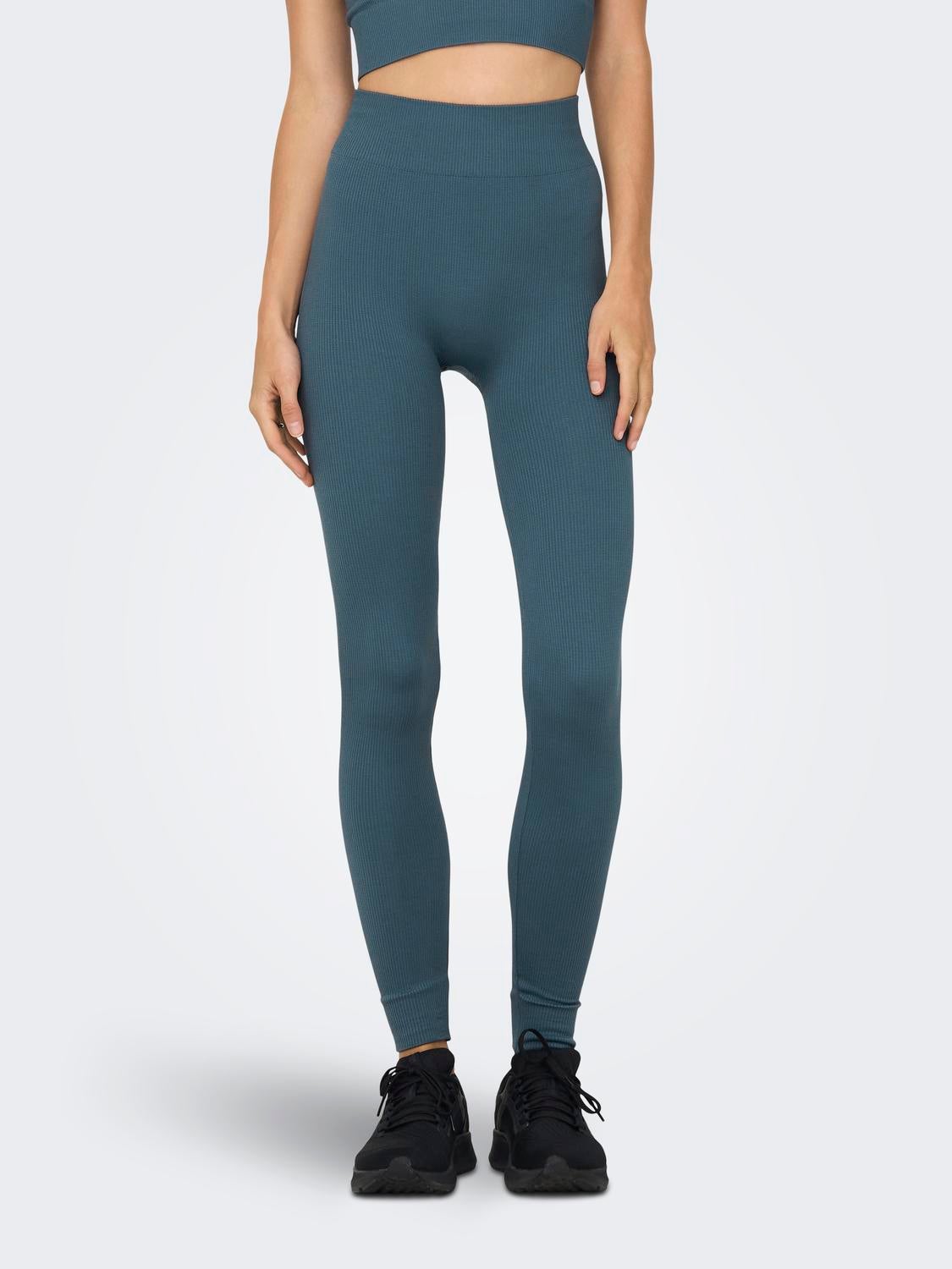 High Waist Blue Girls Gym Leggings, Skin Fit at Rs 250 in New