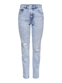 ONLY ONLScarlett life highwaist ankle Straight fit jeans -Light Blue Denim - 15250065