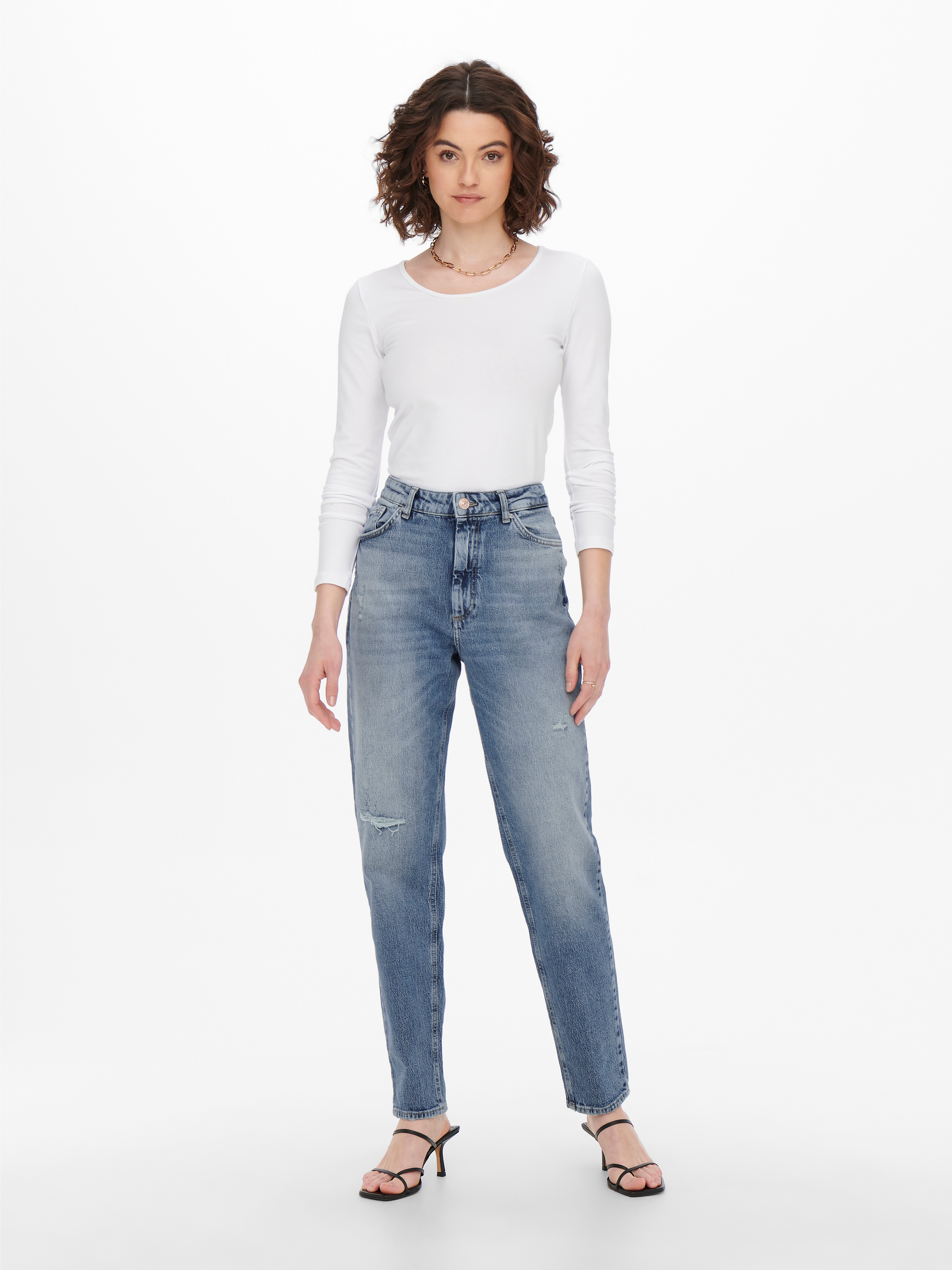 Zara jean mom discount fit taille haute