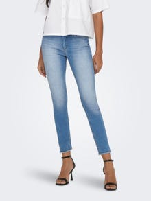 ONLY Skinny Fit Mittlere Taille Jeans -Light Medium Blue Denim - 15250087