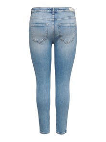 ONLY Skinny Fit Hohe Taille Jeans -Light Medium Blue Denim - 15250149