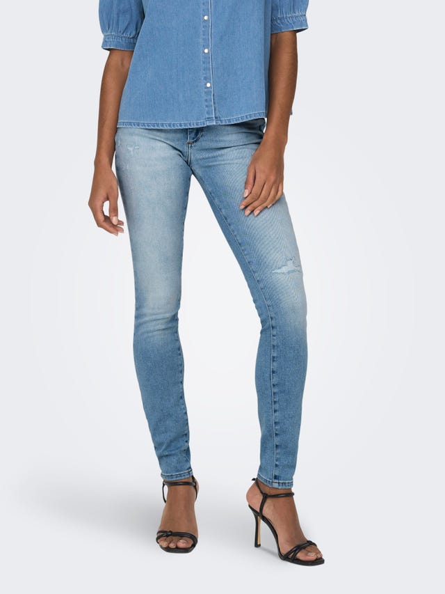 ONLY ONLICONIC High Waist Skinny ANKLE DESTROYED Jeans - 15250149