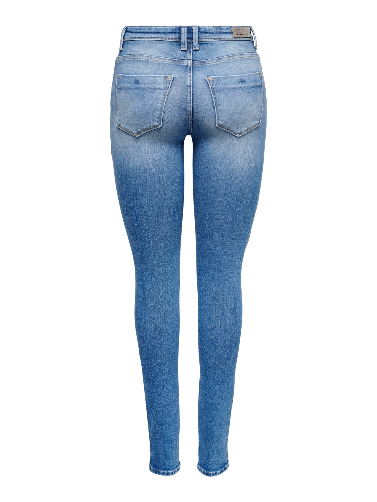 ONLY Jeans Skinny Fit Taille moyenne -Light Medium Blue Denim - 15250160