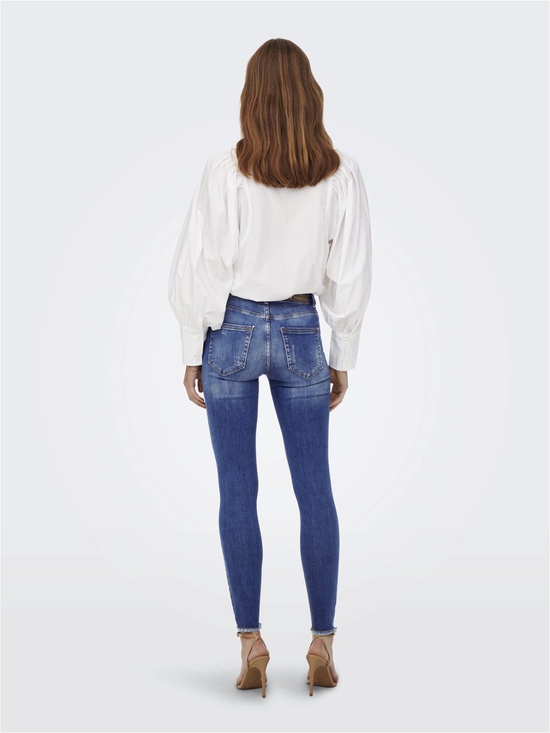 ONLY ONLBlush mid ankle destroyed Skinny fit jeans -Medium Blue Denim - 15250169