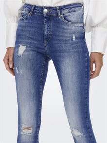 ONLY Skinny Fit Mid waist Destroyed hems Jeans -Medium Blue Denim - 15250169