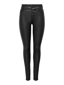 ONLY ONLBLUSH HW SKINNY BUTTON COATED PNT -Black - 15250254