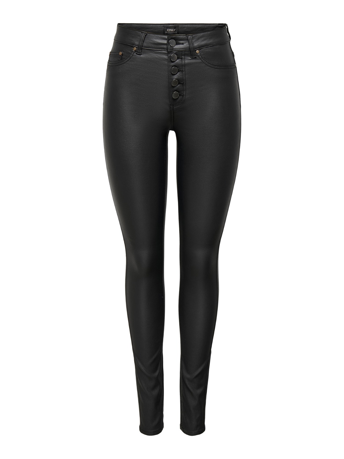 ONLY Pantalons Skinny Fit Taille haute -Black - 15250254