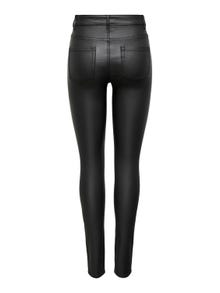 ONLY ONLBlush HW Button beschichtet Skinny Fit Jeans -Black - 15250254