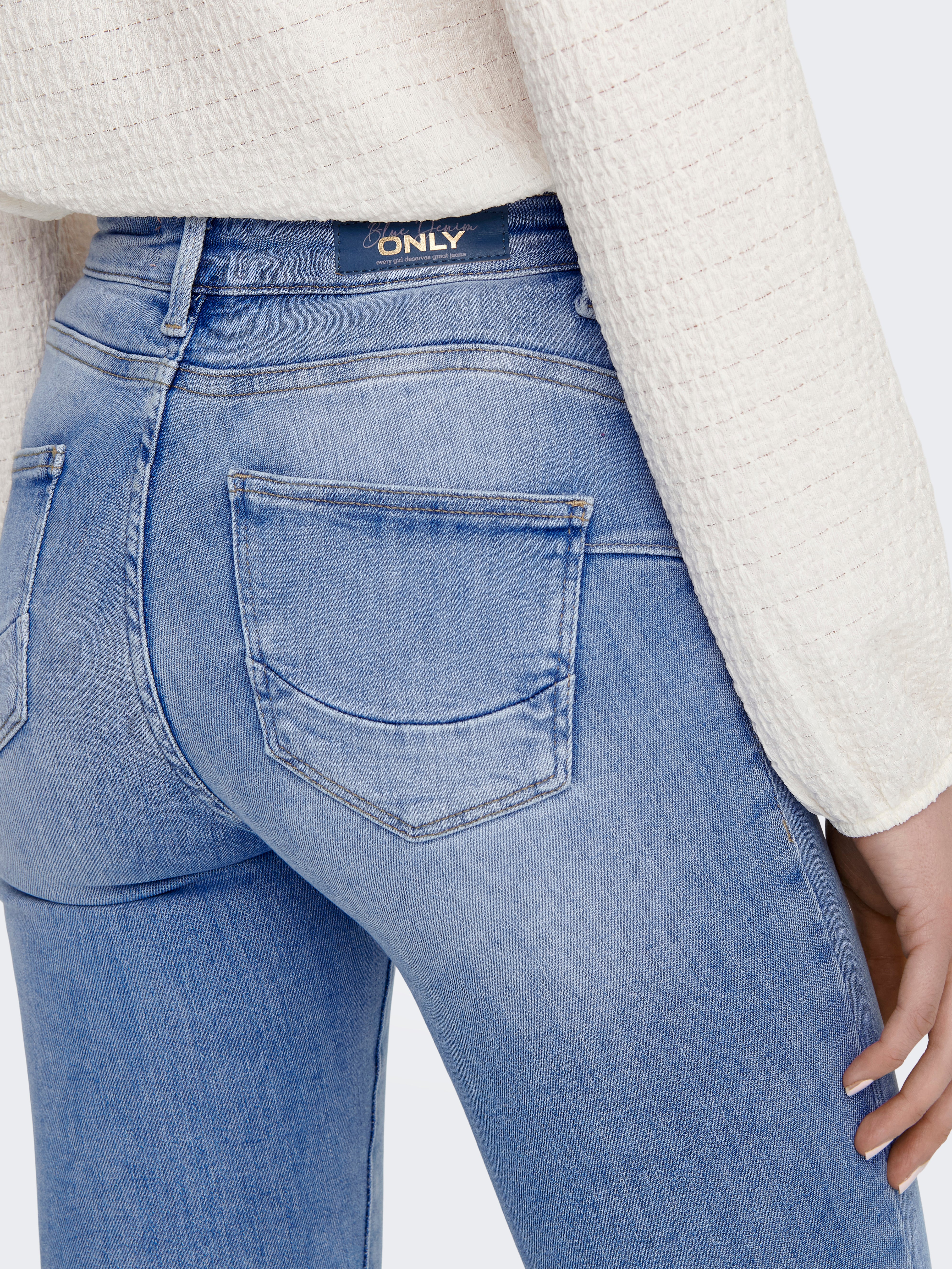 ONLY Onlpower Skinny jeans voor dames, middelhoge taille, skinny fit, blauw (medium blue denim), M / 30L