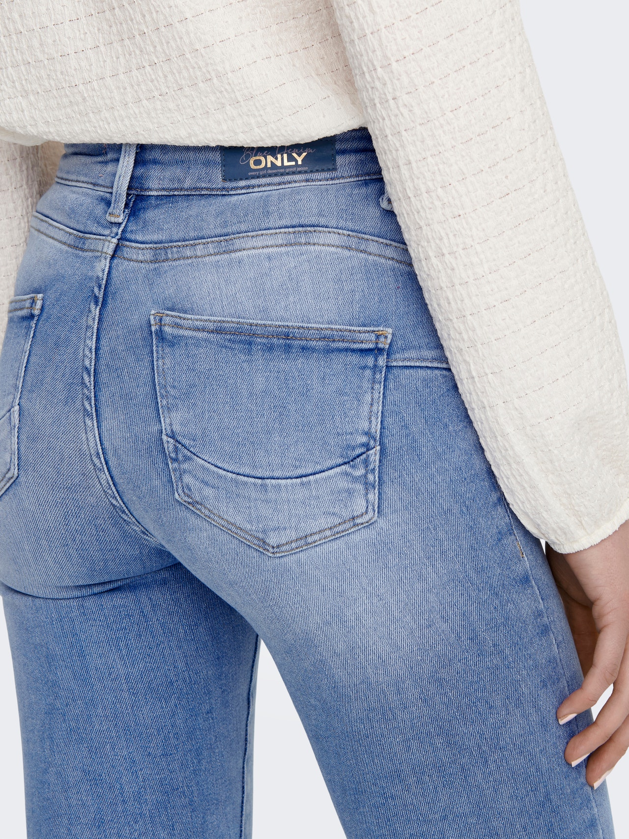 ONLY Onlpower Skinny jeans voor dames, middelhoge taille, skinny fit, blauw (medium blue denim), M / 30L ONLY Onlpower Skinny jeans voor dames, middelhoge taille, skinny fit, blauw (medium blue denim), M / 30L