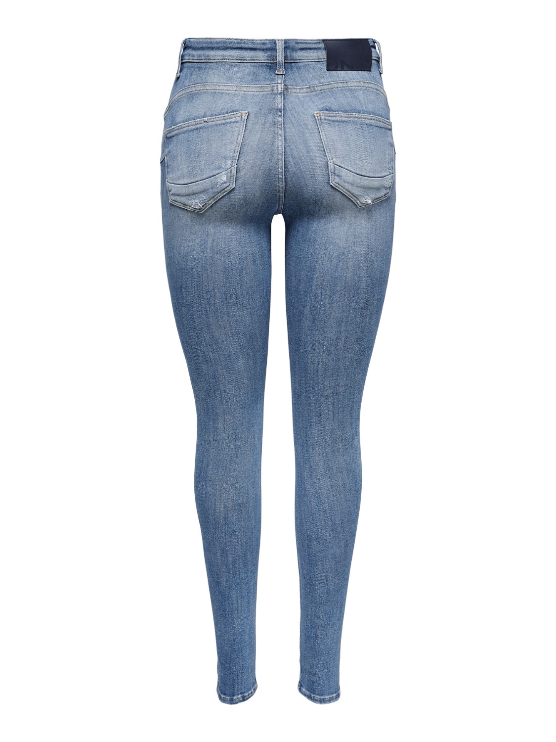 ONLY Skinny Fit Medelhög midja Sliten fåll Jeans -Light Medium Blue Denim - 15250324