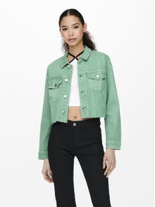 ONLY Edgy Cropped Jacke -Creme De Menthe - 15250360