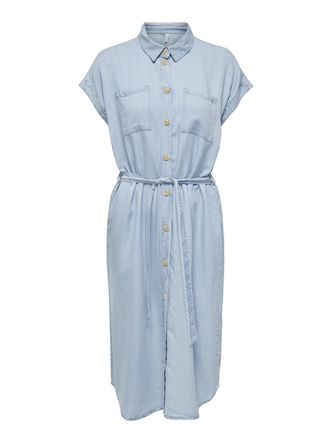 ONLY Korte mouwen Denim jurk -Light Blue Denim - 15250429