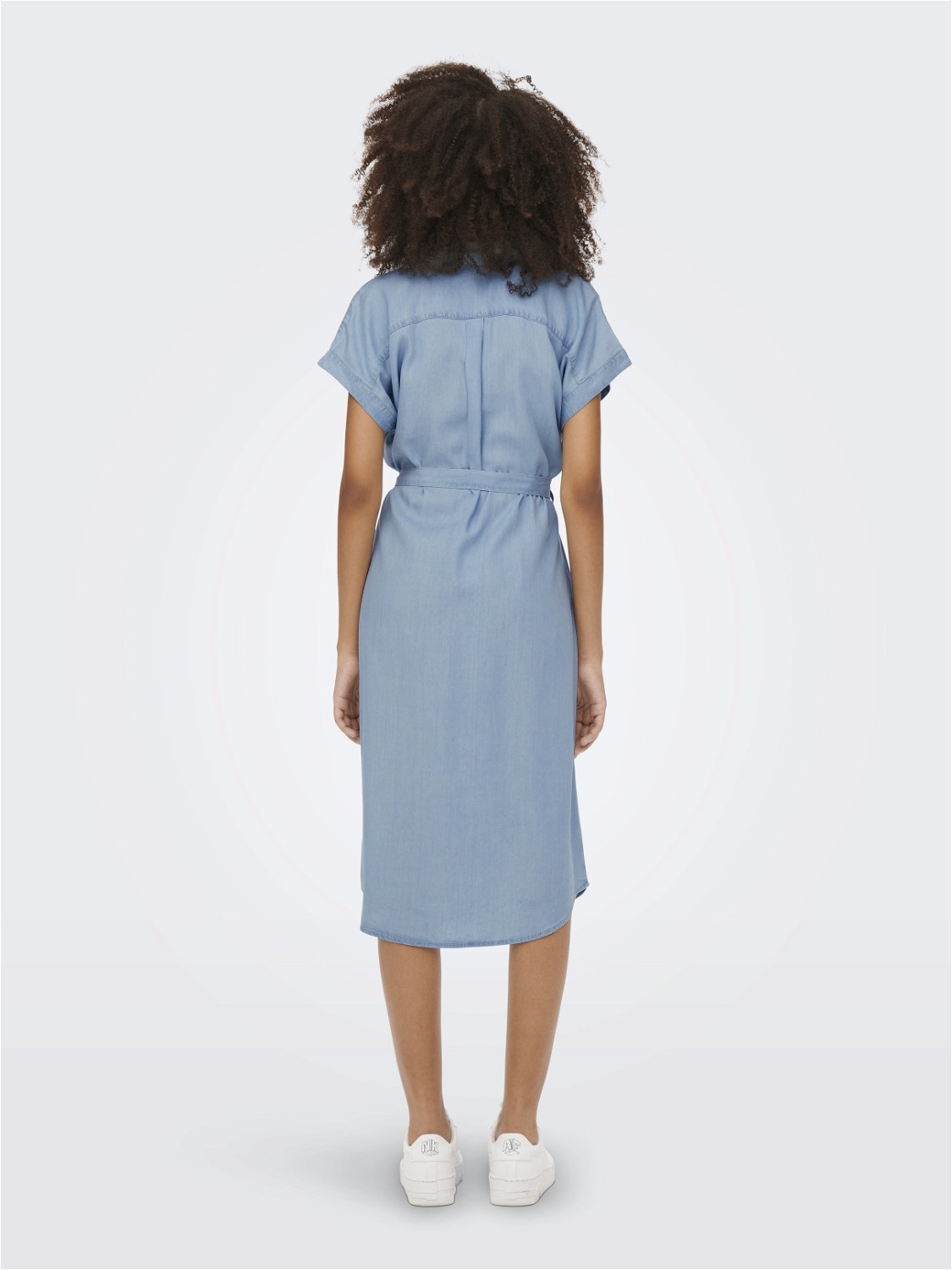 ONLY Short sleeved Denim Dress -Light Blue Denim - 15250429