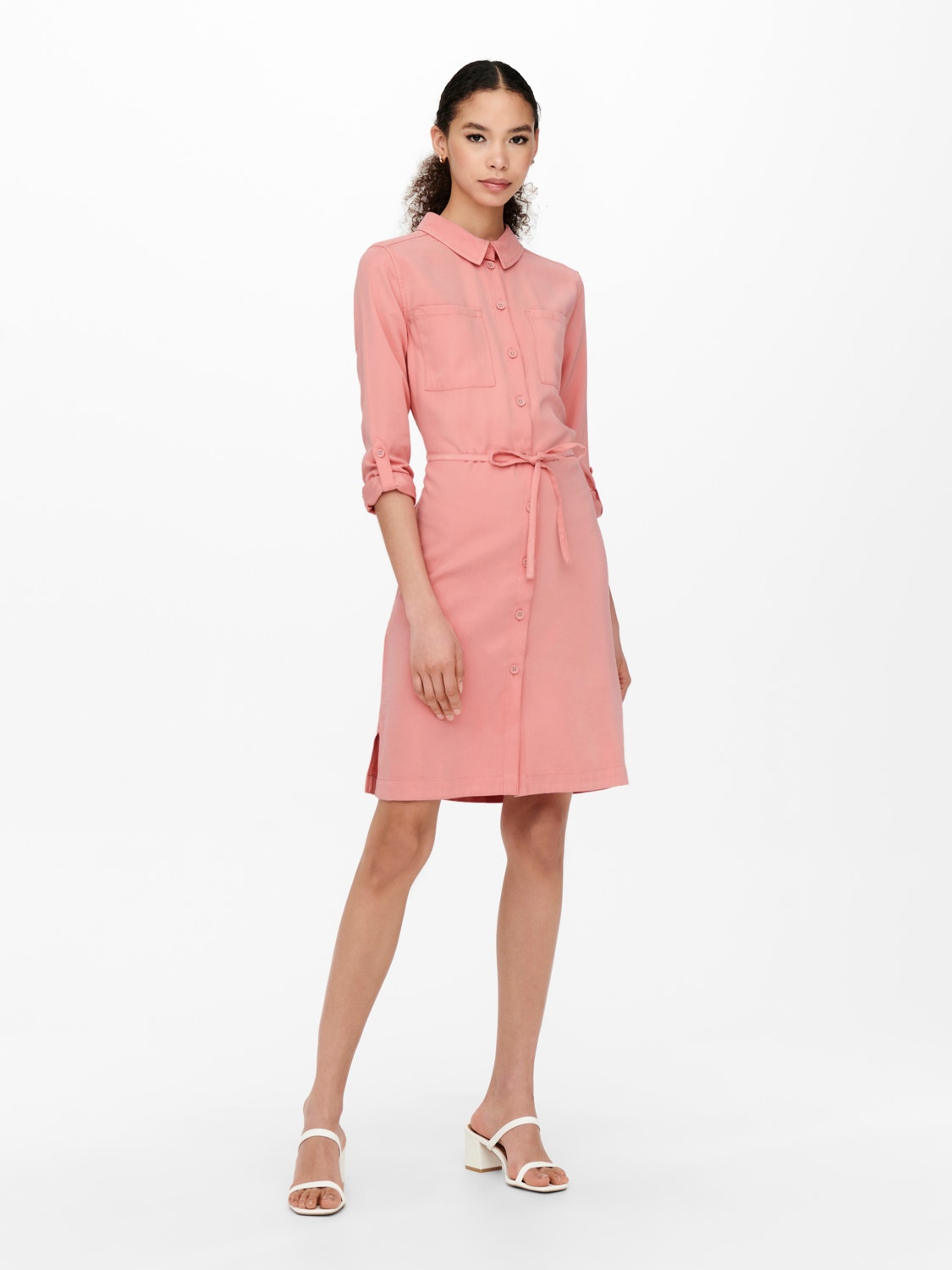 ONLY Regular fit Overhemd kraag Korte jurk -Rosette - 15250439