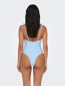 ONLY Bow detailed Swimsuit -Azure Blue - 15250479