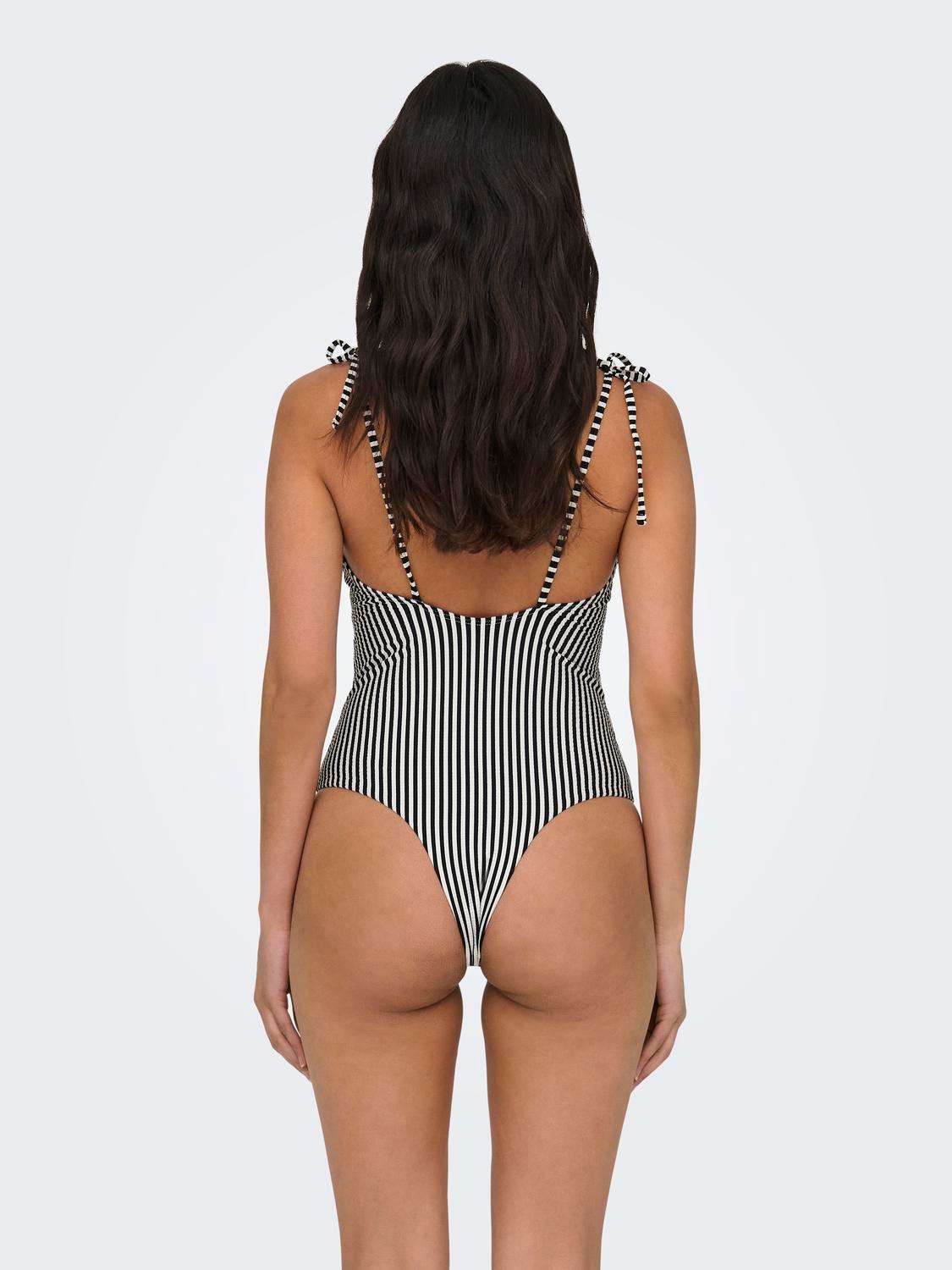 ONLY Bow detailed Swimsuit -Black - 15250479