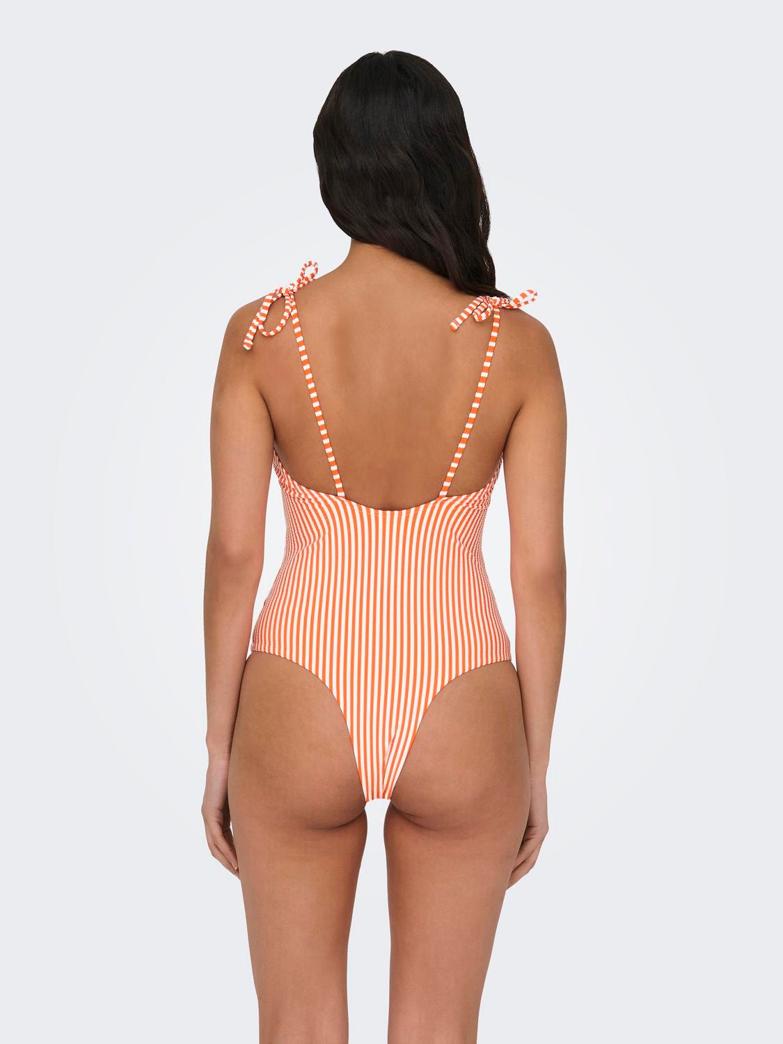 ONLY High waist Adjustable shoulder straps Swimwear -Cherry Tomato - 15250479