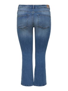 ONLY Curvy CARCharles Flared Ankle high waisted jeans -Light Blue Denim - 15250611