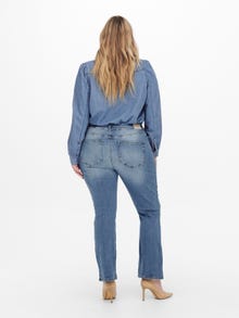 ONLY Ausgestellt Hohe Taille Jeans -Light Blue Denim - 15250611