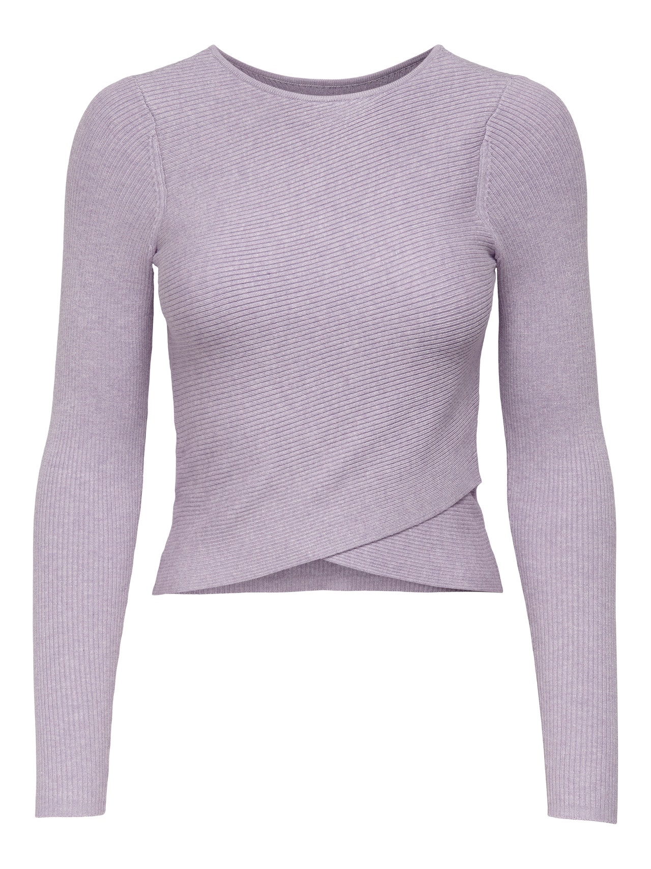ONLY Slå om-detaljeret Pullover -Pastel Lilac - 15250619