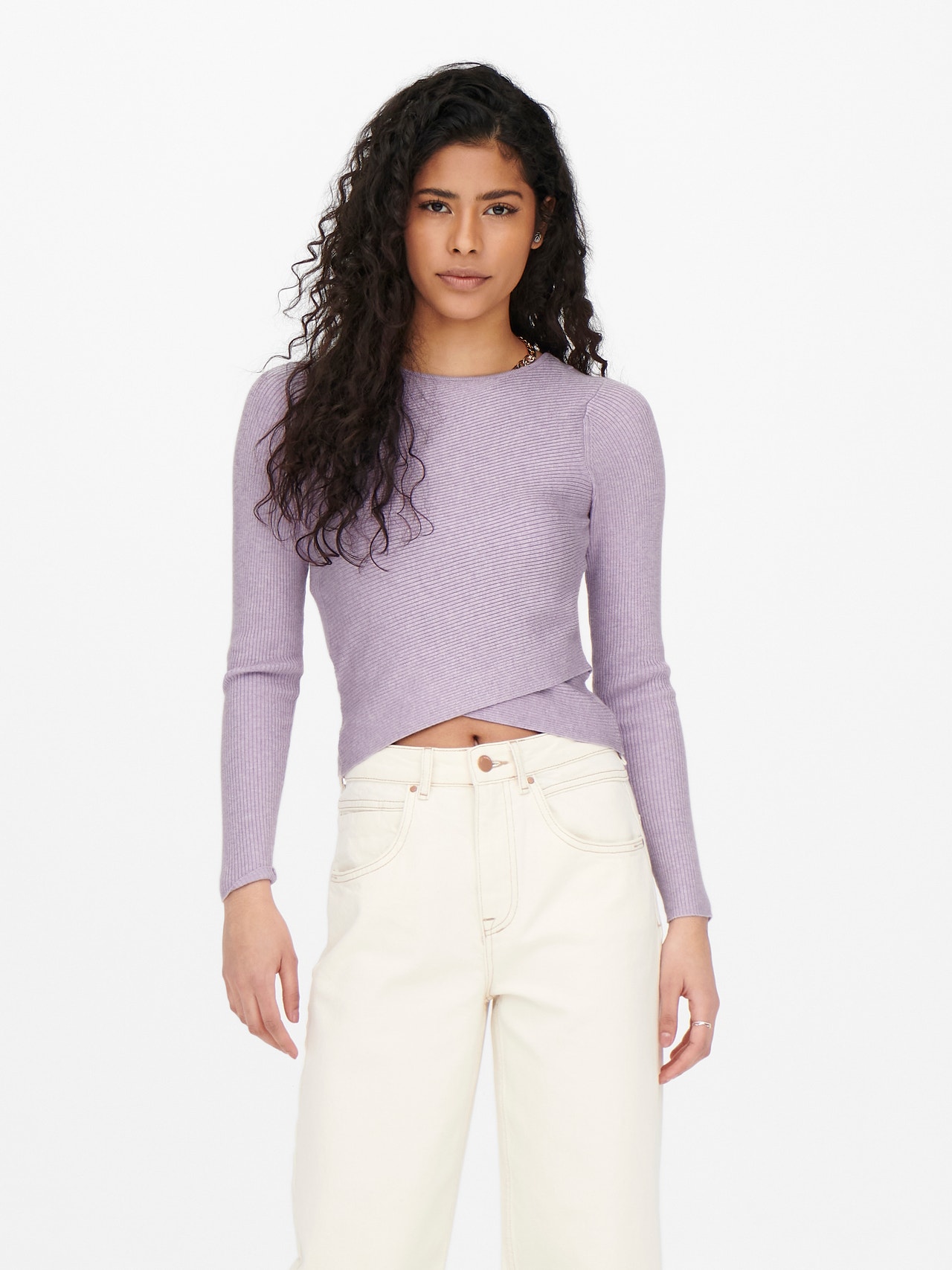 ONLY Pull-overs Knit Fit Col rond -Pastel Lilac - 15250619