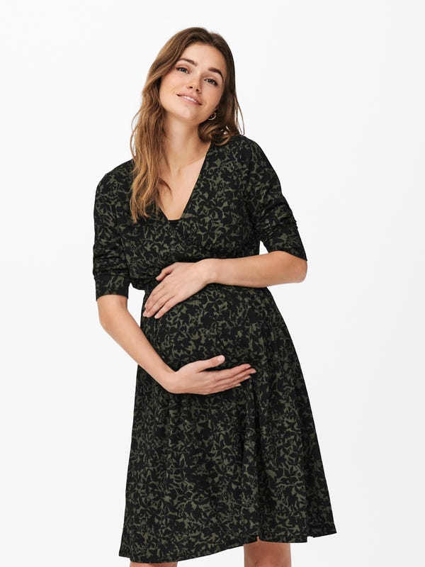 Robe Longue D'été Sans Manches à Col En V Et Imprimé Géométrique Pour