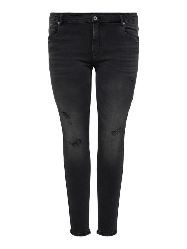 ONLY Skinny Fit Mittlere Taille Offener Saum Jeans - 15250684