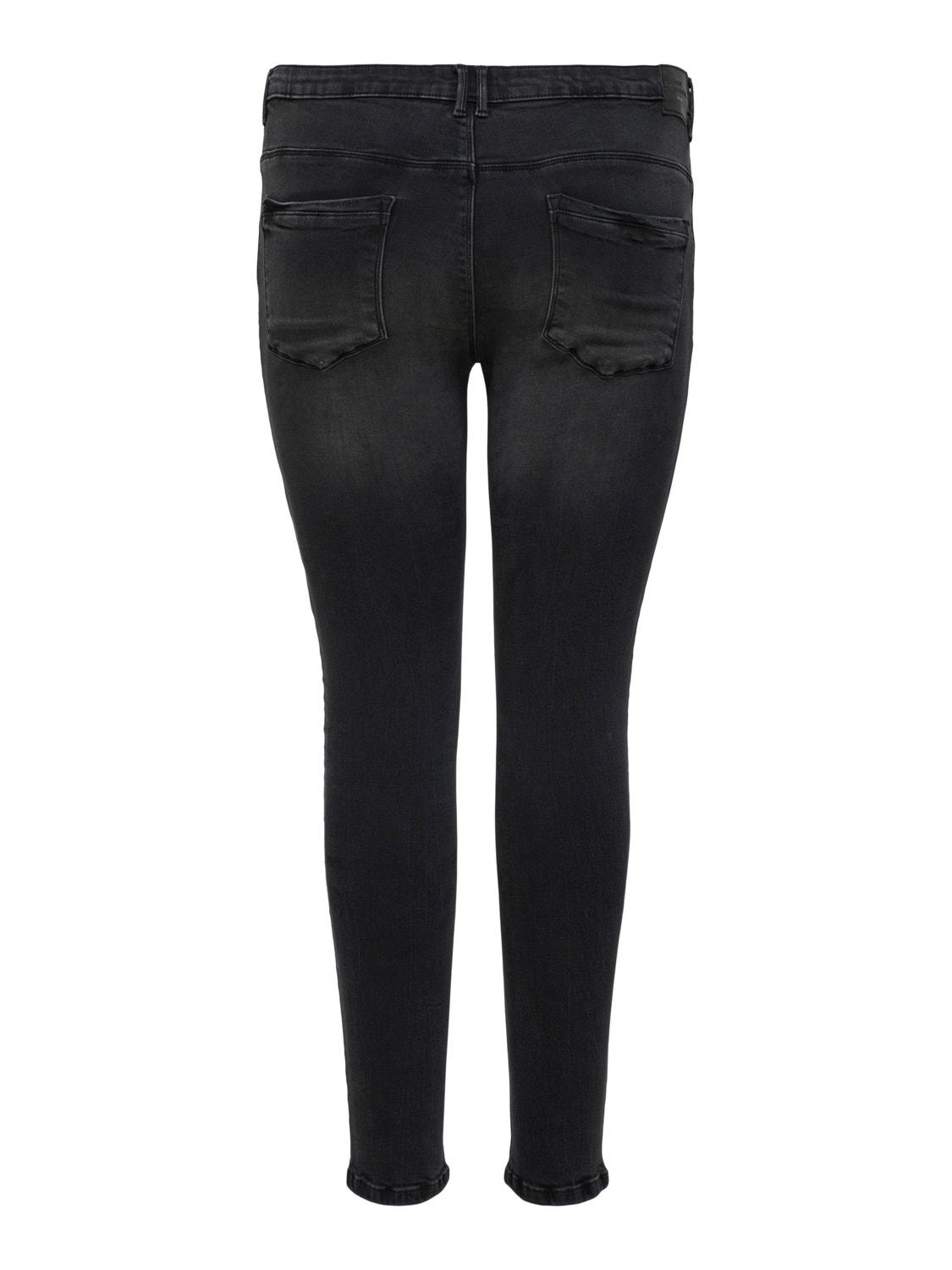ONLY Jeans Skinny Fit Taille moyenne Ourlé destroy -Black - 15250684