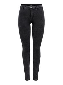 ONLY onlrain mid waist legging jeans -Dark Grey Denim - 15250825