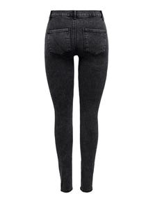 ONLY onlrain mid waist legging jeans -Dark Grey Denim - 15250825