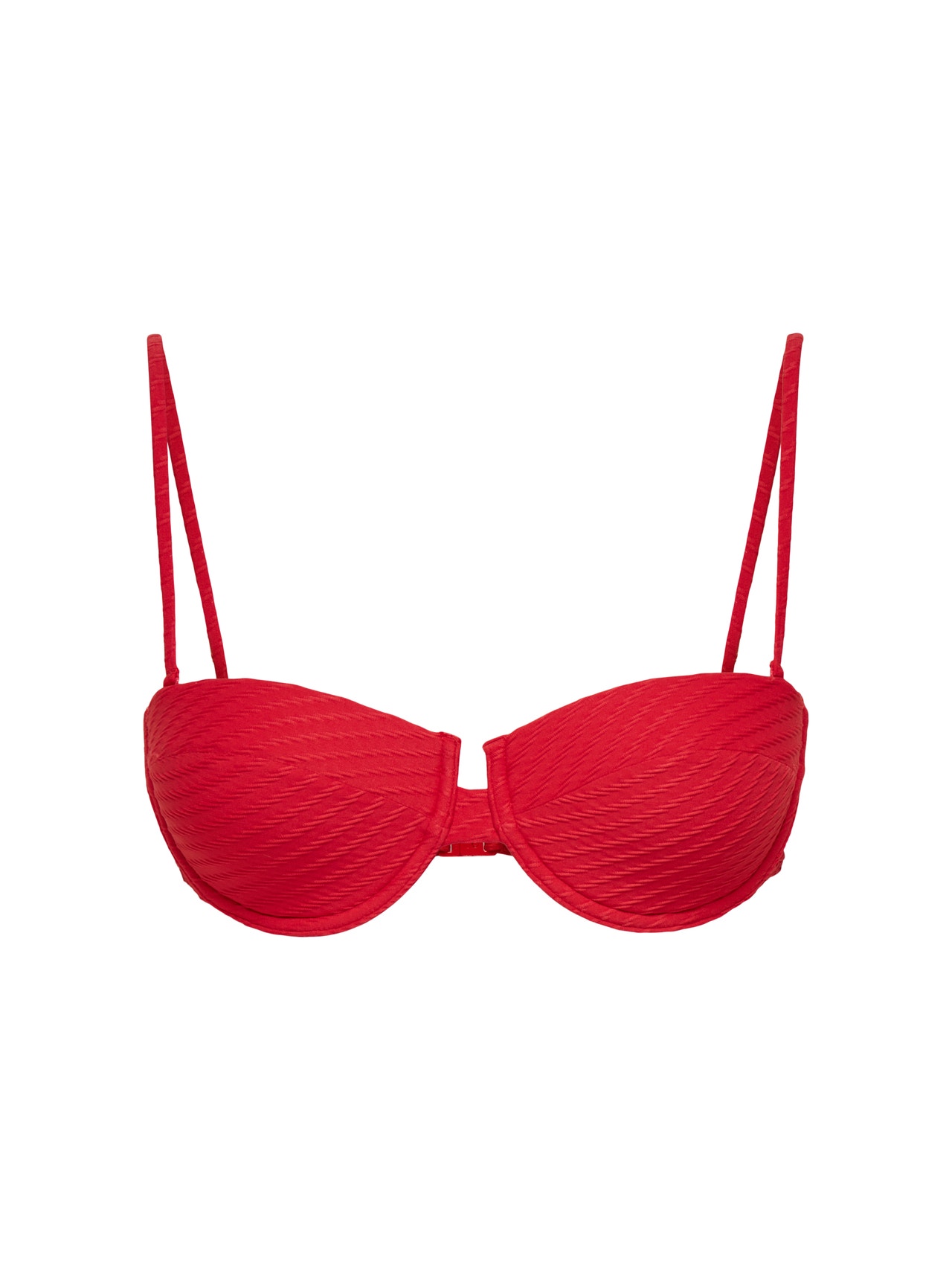 ONLY Strukturiertes Bralette- Bikini-Top -Mars Red - 15250848