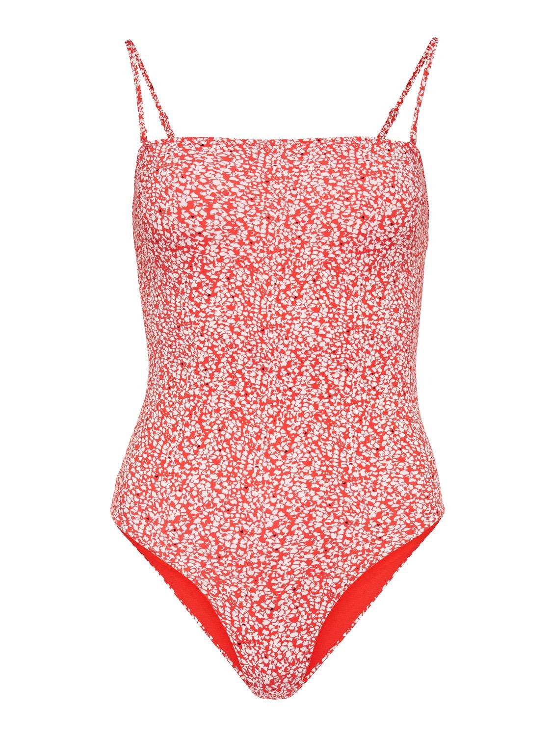 ONLY High waist Adjustable shoulder straps Swimwear -Cherry Tomato - 15250853