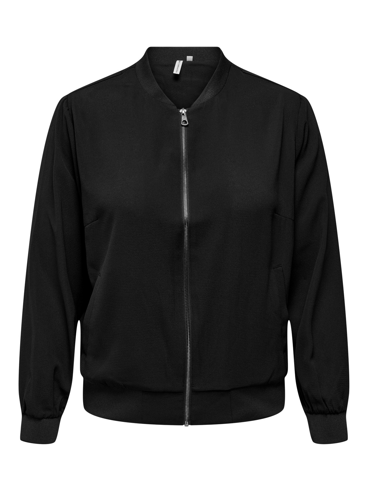 ONLY Spread collar Ribbed cuffs Otw Bomber -Black - 15250912