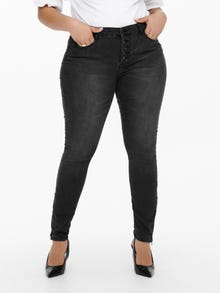 ONLY Skinny Fit Hohe Taille Jeans -Black - 15250915